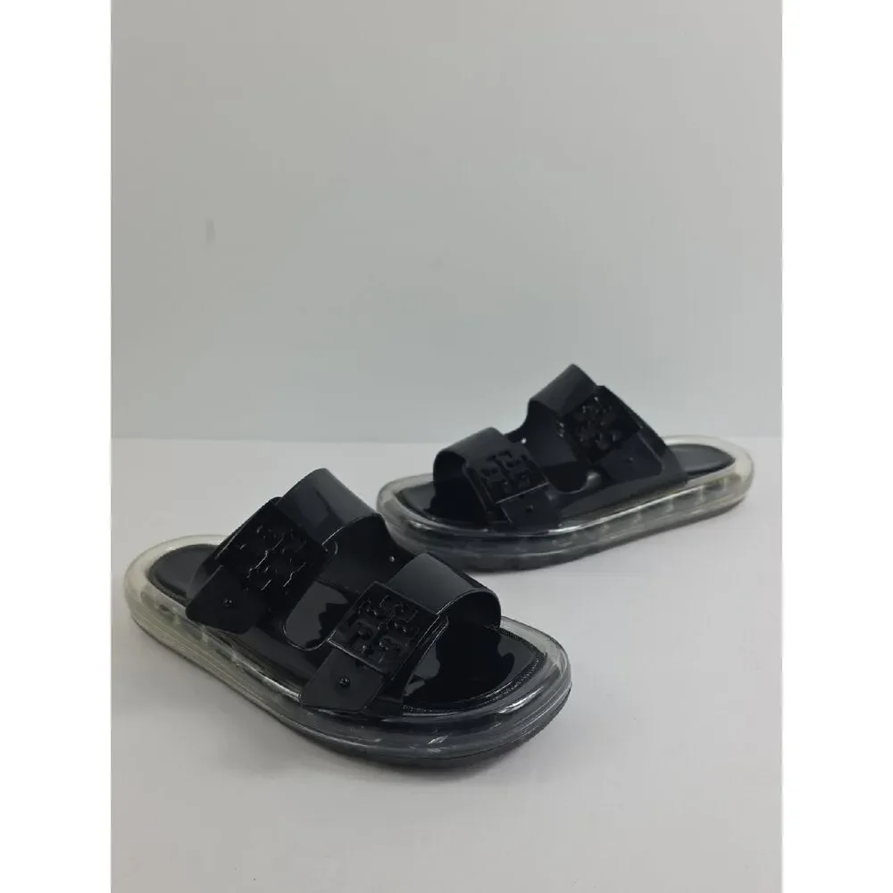 Tory Burch Buckle Bubble Jelly Black Slide Women's Sandal Size 5